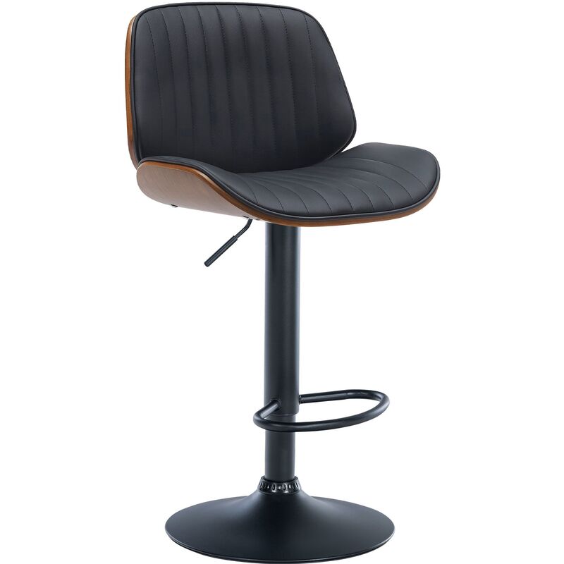 Tabouret Nova en noyer - comme / noir