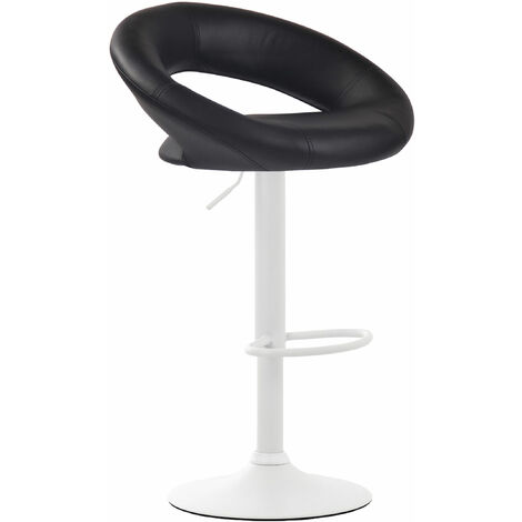 Tabouret de bar Olinda en similicuir Noir  Blanc