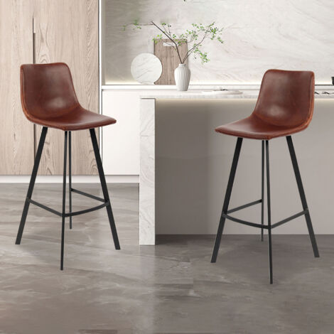 Tabouret de bar Ozan 78cm - brun