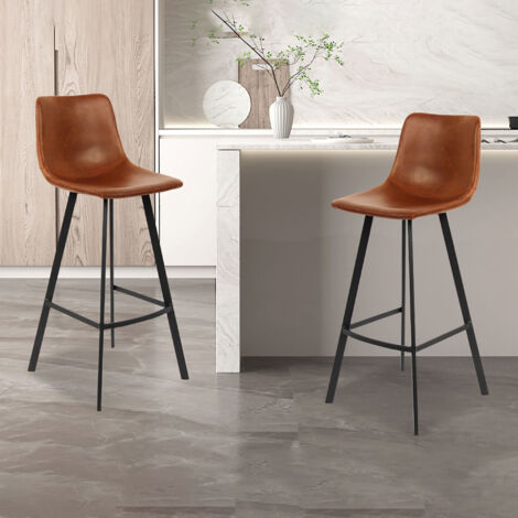 Tabouret de bar Ozan 78cm - cognac