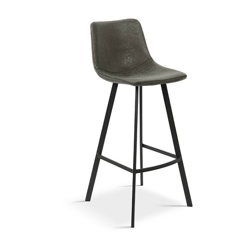 Tabouret de bar Ozan PU gris
