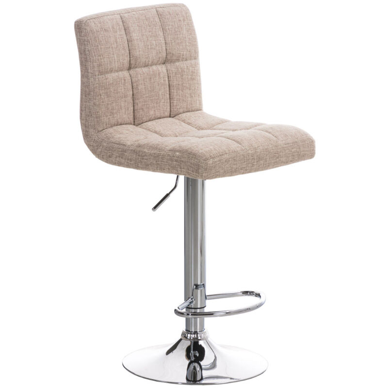 CLP - Tabouret de tissu en tissu haut tabouret pivotant et réglable en hauteur différentes couleurs Couleur : Crème
