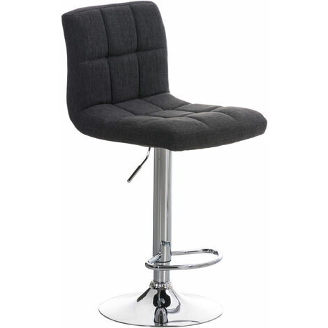 Tabouret de bar Peru revêtement tissu Gris foncé