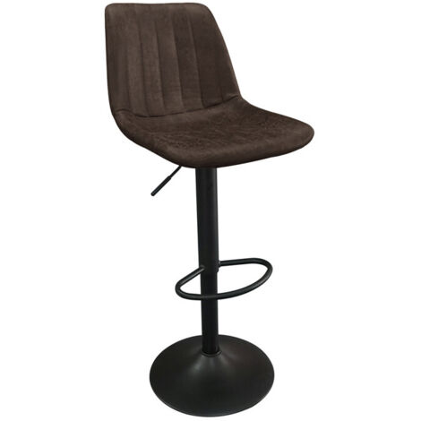 Tabouret de bar pivotant Barcelona PU brun foncé