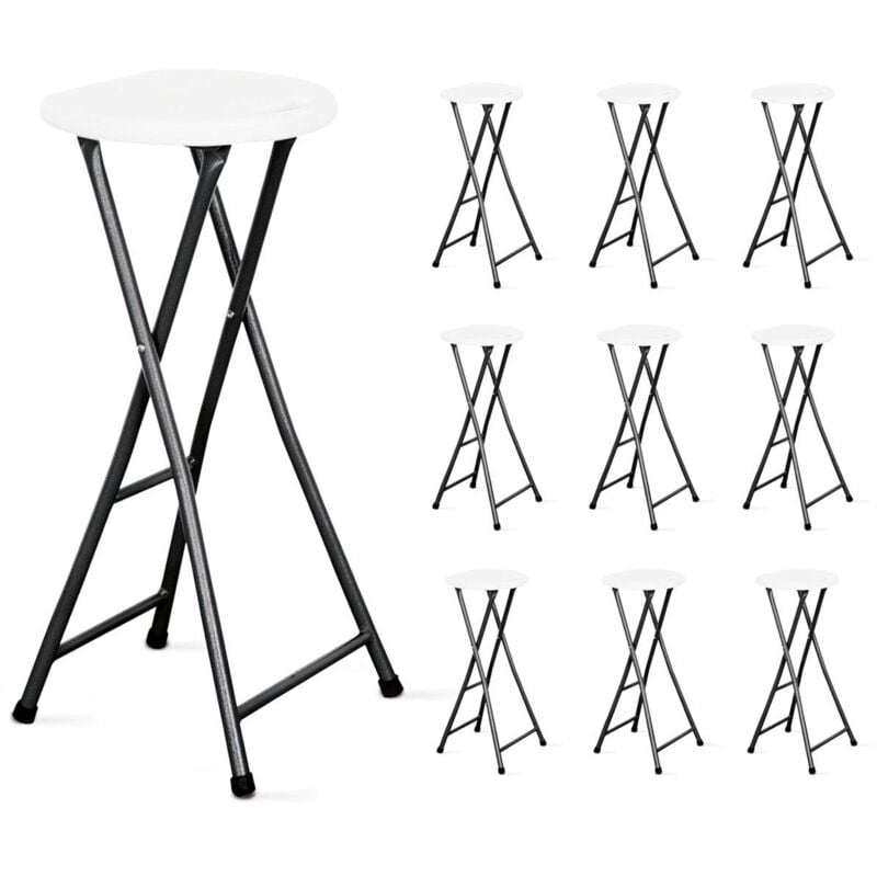 Lot de 10 tabourets de bar pliant