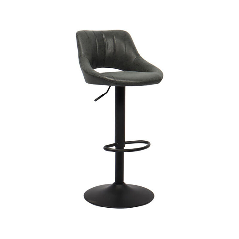 Tabouret de bar réglable Bella PU noir