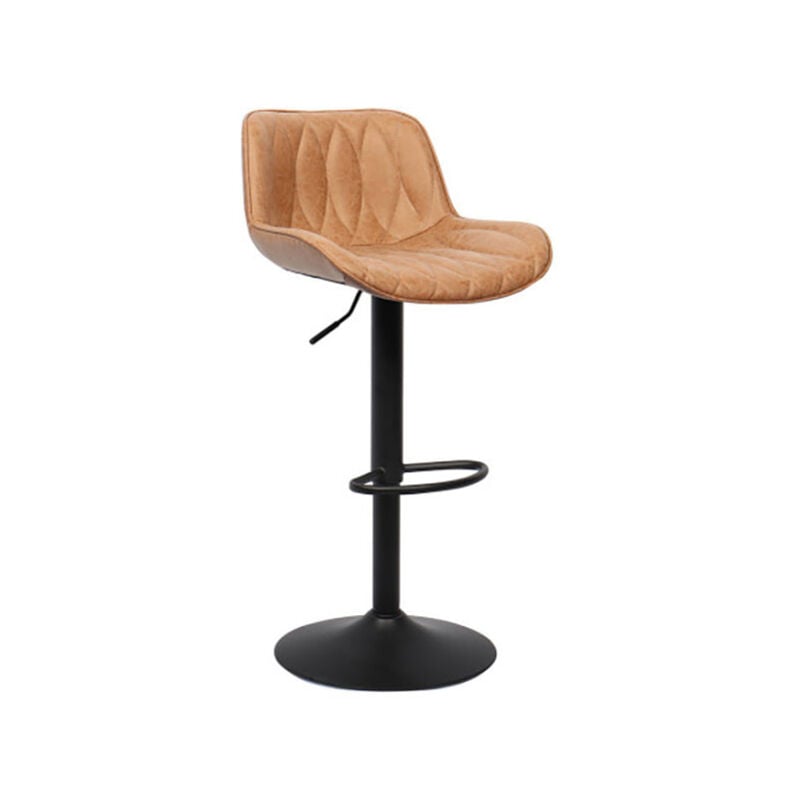 Tabouret de bar réglable Lola PU cognac