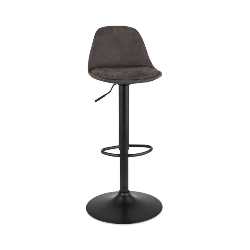 Paris Prix - Tabouret de Bar Réglable Rotatif 'Ahmad' 107cm Gris Foncé