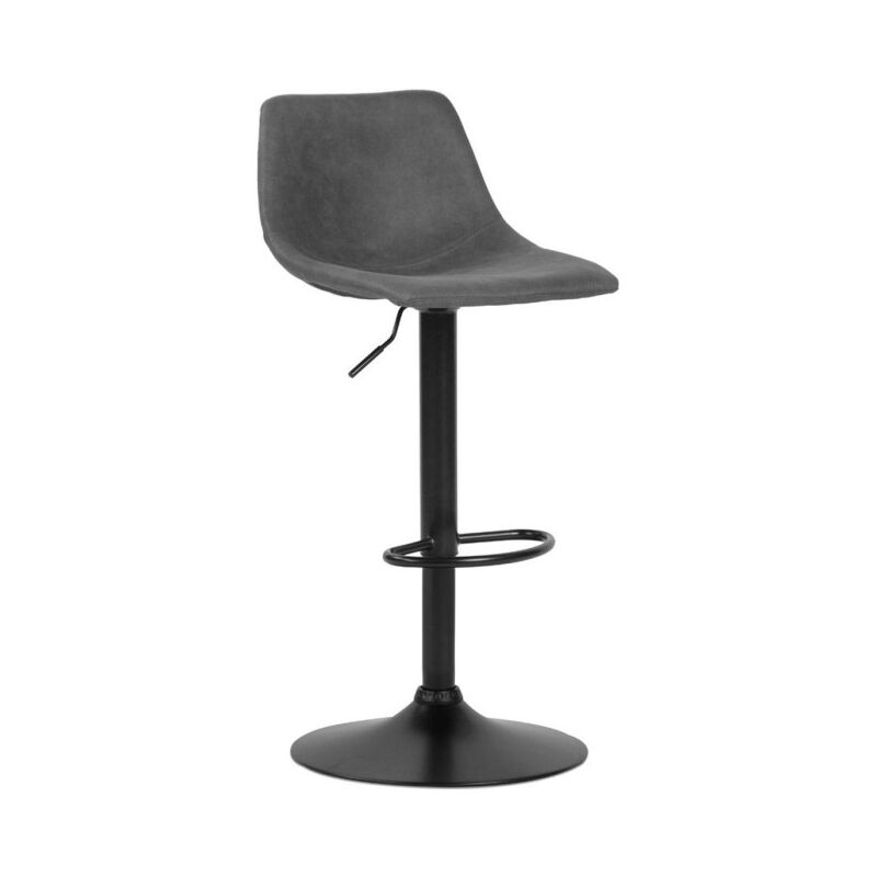 Paris Prix - Tabouret de Bar Réglable Rotatif 'Donny' 85-105cm Gris Foncé