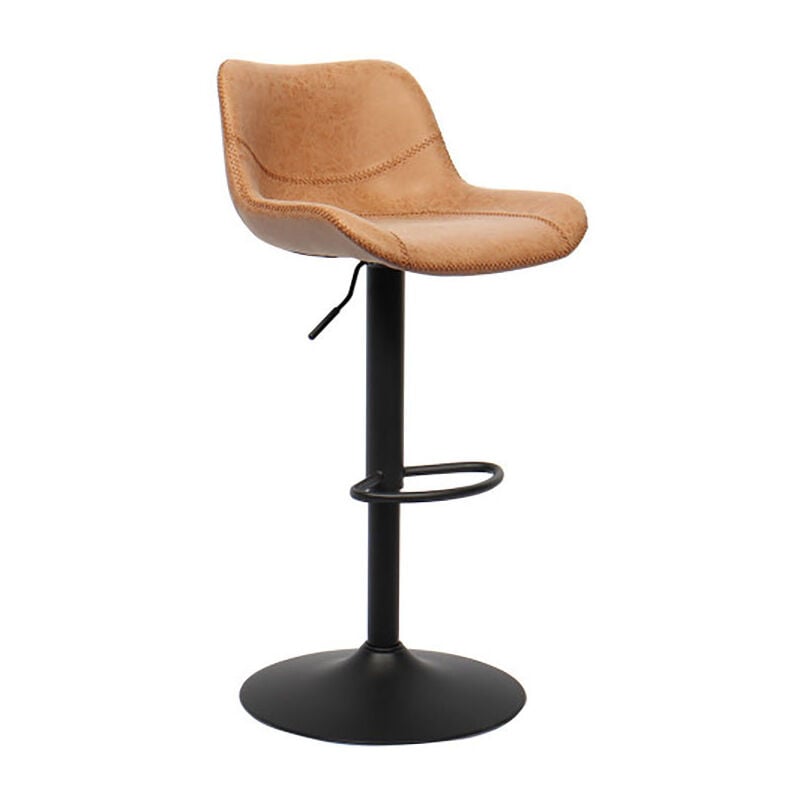Tabouret de bar réglable Tilda PU cognac