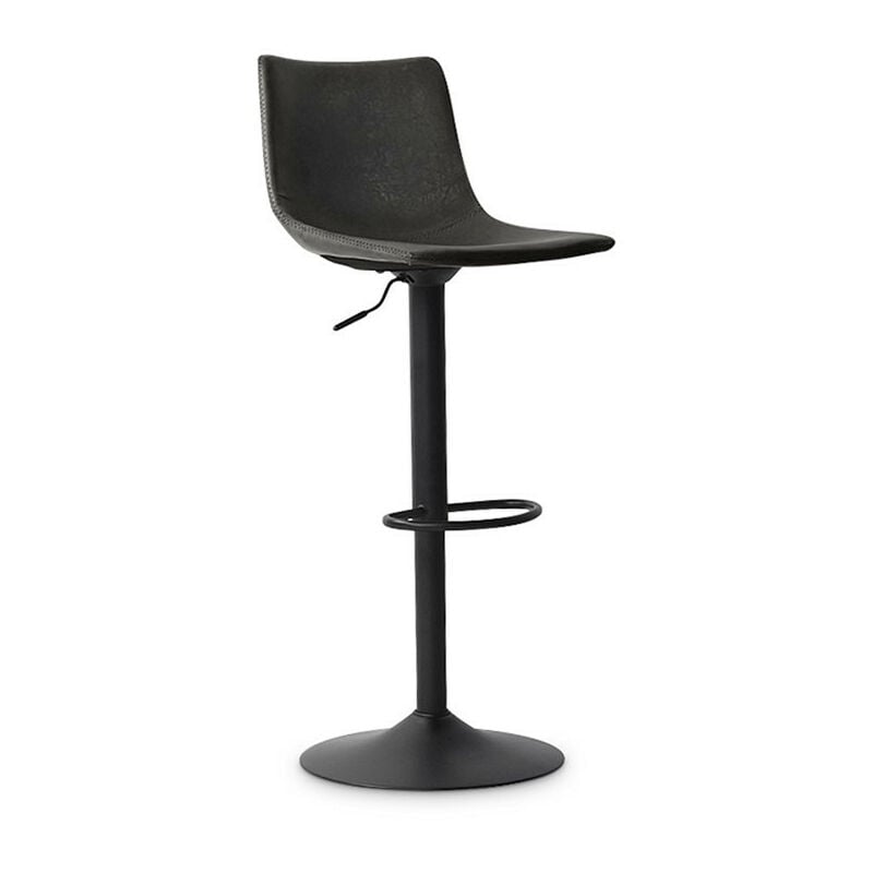 Tabouret de bar réglable Trevi PU noir
