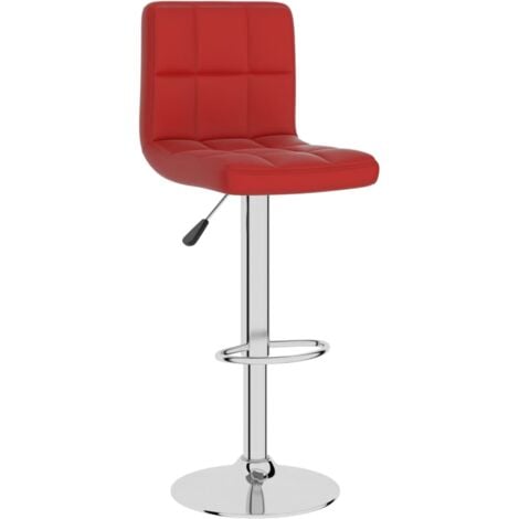 vidaXL Tabouret de bar Rouge bordeaux Similicuir - Rouge