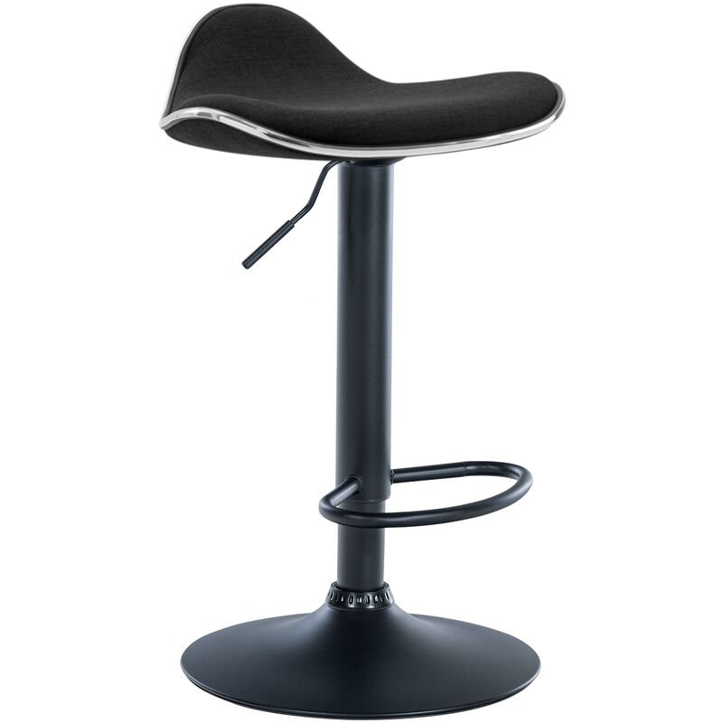 CLP - Tabouret Shanghai en tissu noir, Schwarz