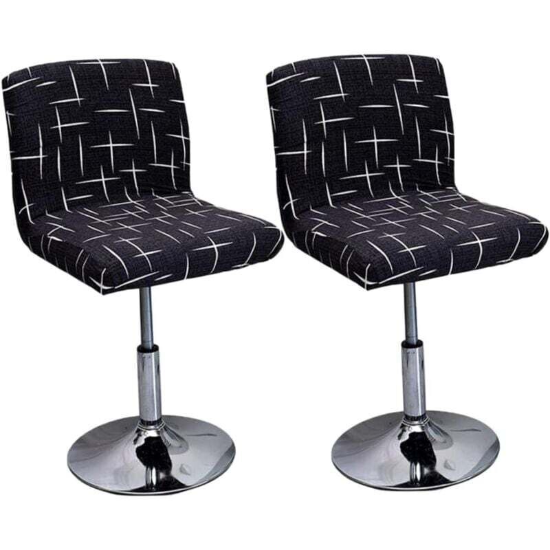 Tabouret de Bar Stretch Stretch Low Back Couvre Tabouret Bar Protecteur pour Le décor de siège à Manger 2 pcs Couvertures de Chaise