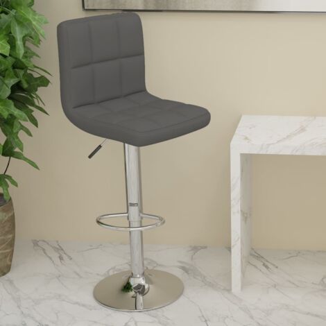 Tabouret de bar Style Contemporain Chaise de bar Gris foncé Tissu 45598