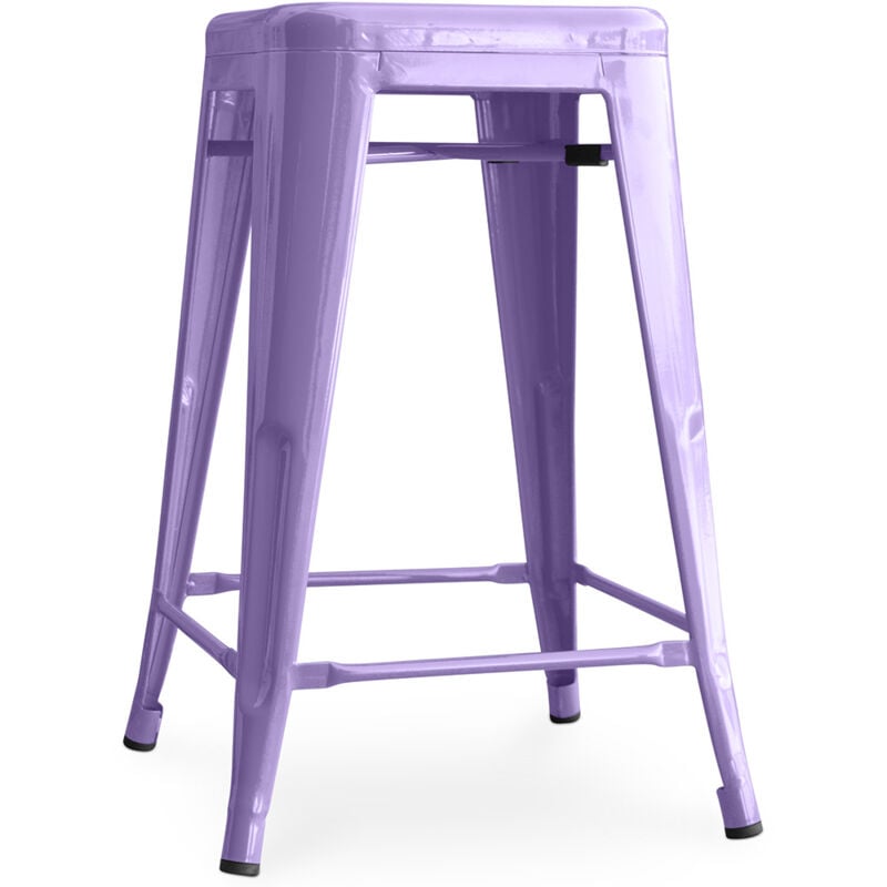 Industrial Style - Tabouret de bar - Design industriel - 60cm - Nouvelle édition - Stylix Violet pastel