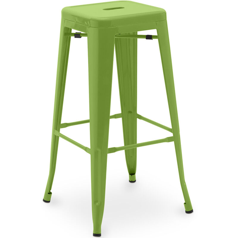 Privatefloor - Tabouret de bar - Design industriel - 76cm - Stylix Vert clair