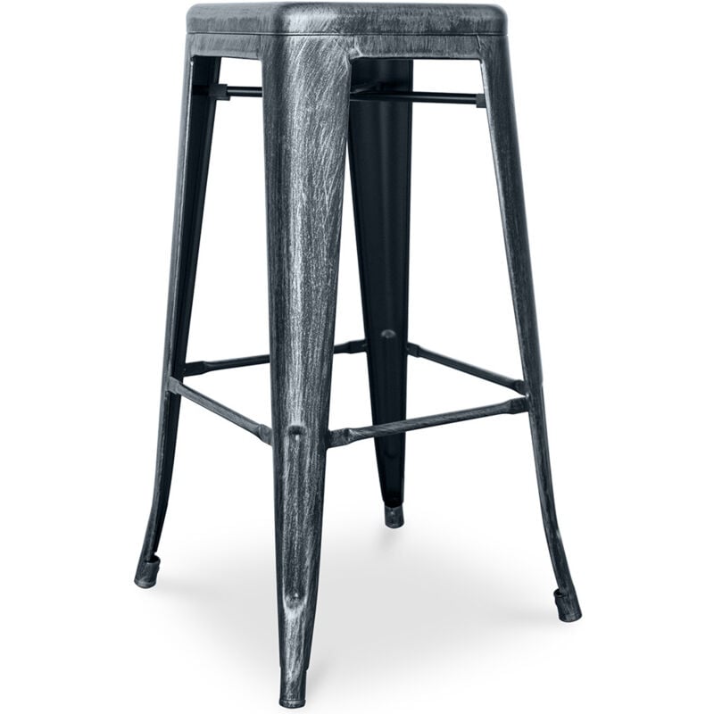 Privatefloor - Tabouret de bar - Design industriel - 76cm - Stylix Industriel