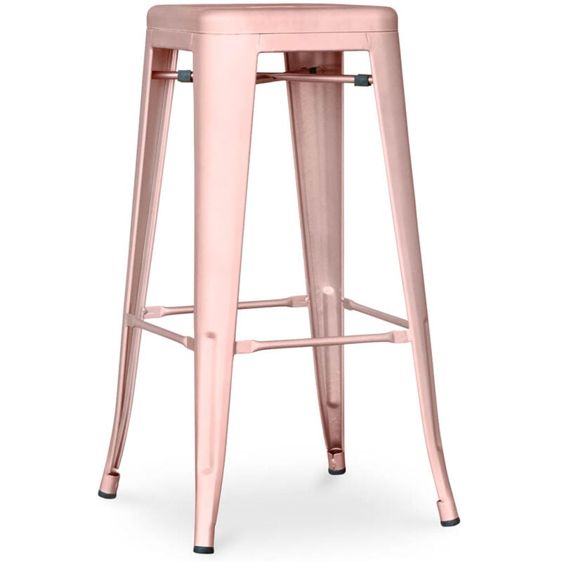 Privatefloor - Tabouret de bar - Design industriel - 76cm - Nouvelle édition- Stylix Orange pâle