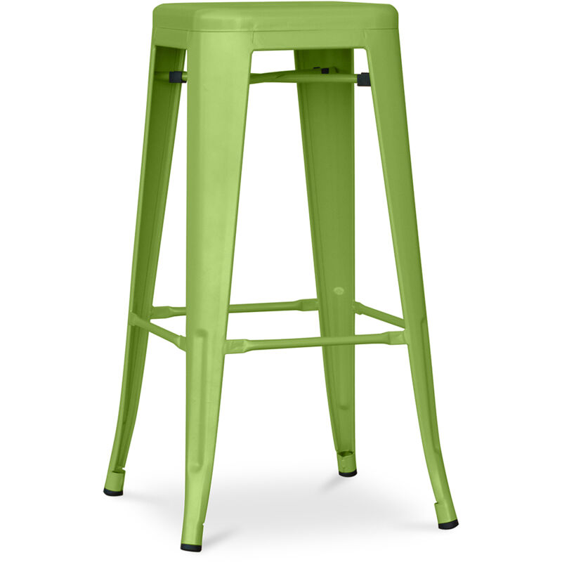 Tabouret de bar - Design industriel - 76cm - Nouvelle édition- Stylix Vert clair