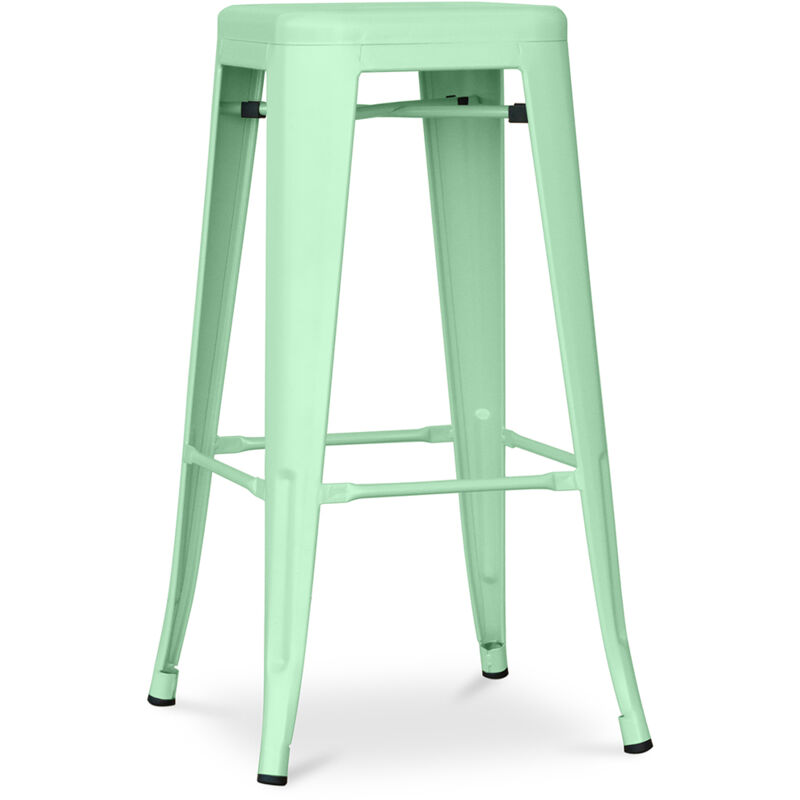Privatefloor - Tabouret de bar - Design industriel - 76cm - Nouvelle édition- Stylix Menthe