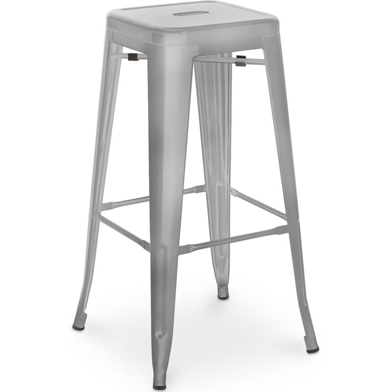 Privatefloor - Tabouret de bar - Design industriel - 76cm - Nouvelle édition- Stylix Acier