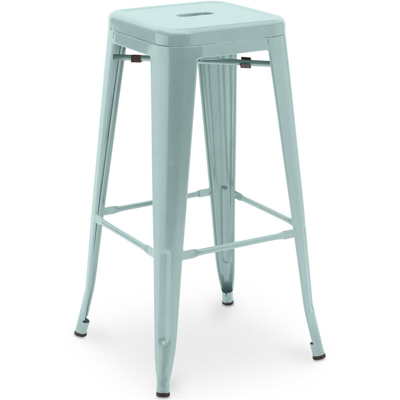 Tabouret de bar - Design industriel - 76cm - Nouvelle édition- Stylix Vert pâle