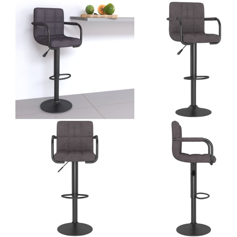 Vidaxl - Tabouret de bar Taupe Tissu - Tabouret De Bar - Tabouret De Comptoir - Chaise De Bar - Chaise De Comptoir - Fauteuil De Bar - Home & Living