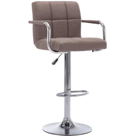 VIDAXL Chaise de Bar Tissu Taupe