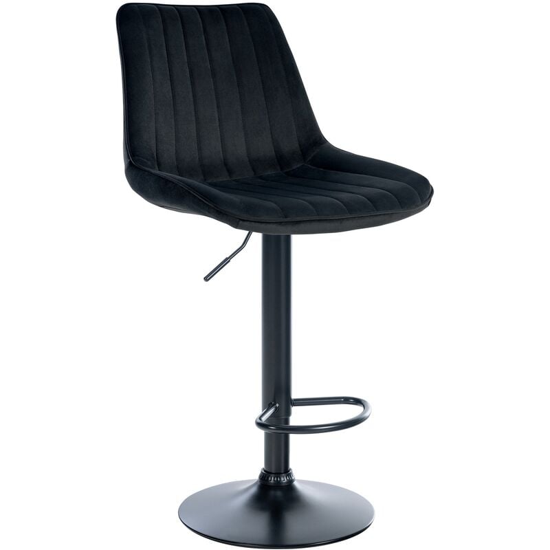CLP - Tabouret noir Toni Velvet, Schwarz