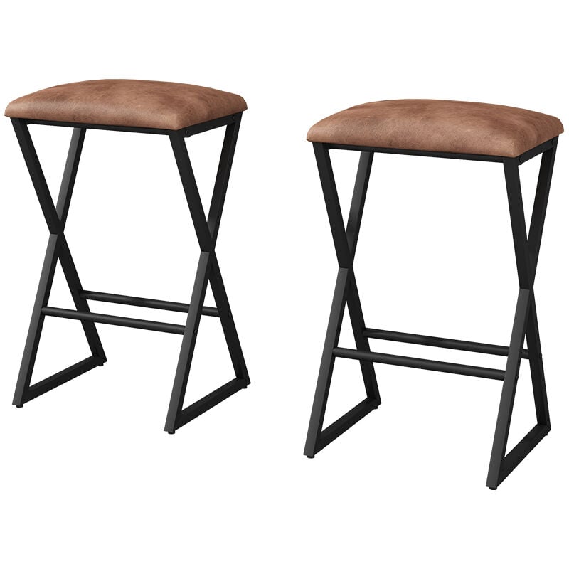 Vicco - Tabouret de bar Vault, Marron, 30 x 64 cm