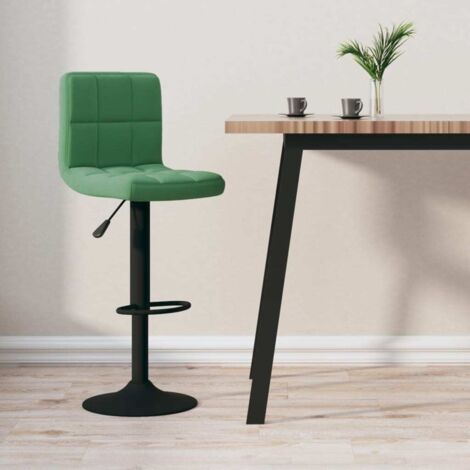 Tabouret de bar Vert foncé Velours vidaXL