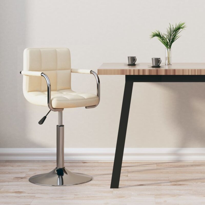 Tabouret de bar Crème Tissu vidaXL