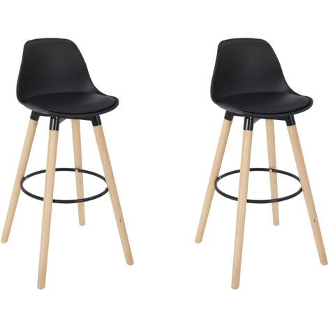 Tabouret De Bar Walt Noir - Lot De 2