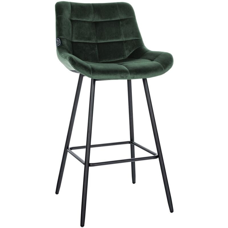 Tabouret de bar Weston Vert foncé Velours