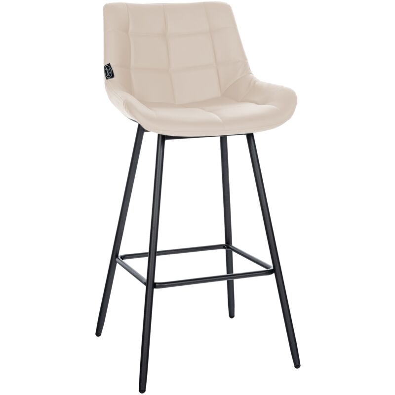 CLP - Tabouret de bar Weston Crème Similicuir
