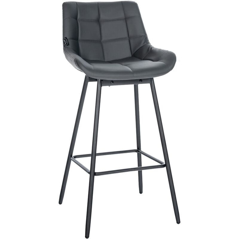 Tabouret de bar Weston Pivotant Gris Similicuir