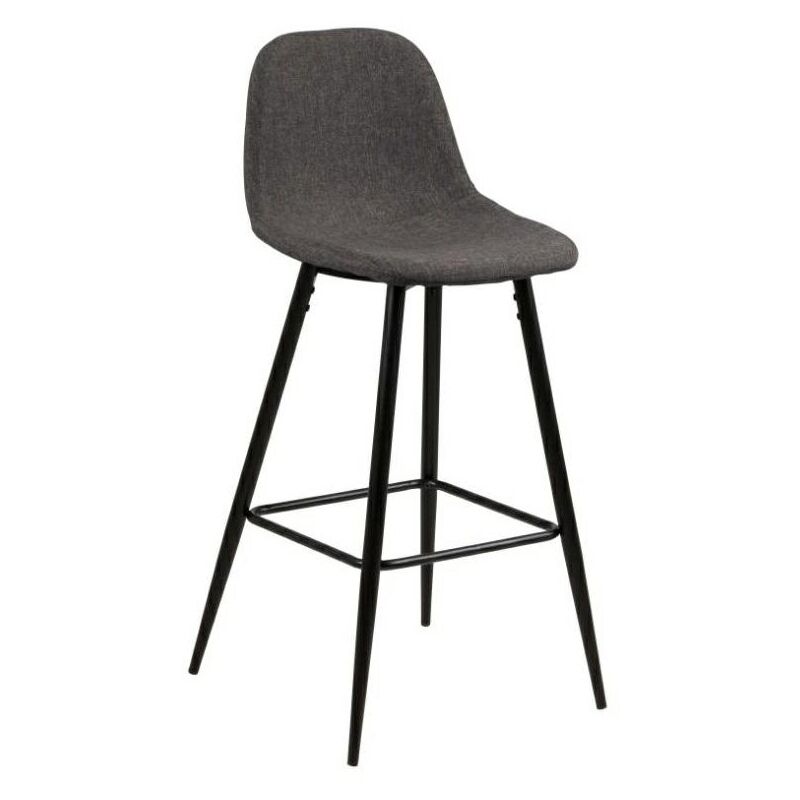 Tabouret de bar Wilma gris/noir