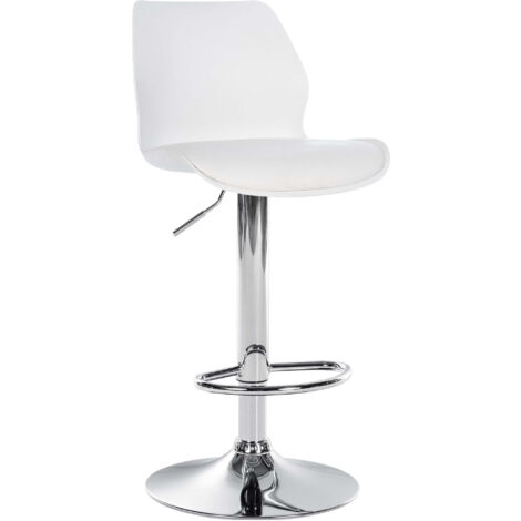 Acan Tabouret Plastique Blanc Minimaliste 37x37x46,5 Cm - Idéal Salle De Bain, Cuisine