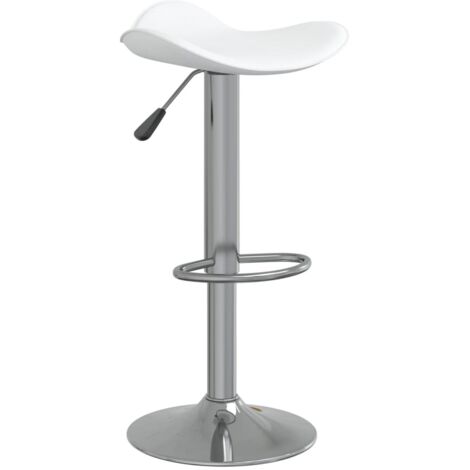 Tabouret de bar，Chaise de bar Blanc Acier chromé et cuir artificiel CFW941741