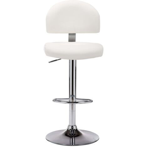 Tabouret de bar，Chaise de bar Blanc Similicuir CFW293756