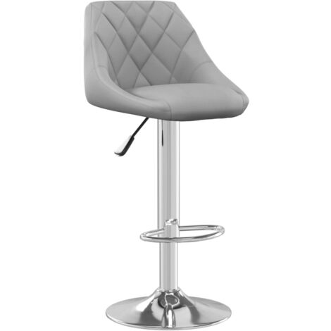 Tabouret de bar,Chaise de bar Gris clair Velours CFW263099