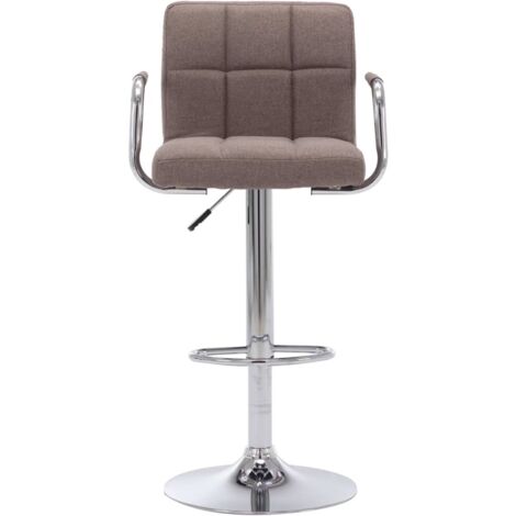Tabouret de bar，Chaise de bar Taupe Tissu CFW175870