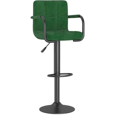 Tabouret de bar，Chaise de bar Vert foncé Velours CFW275090