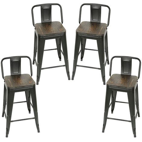 Tabouret de Bar,Tabouret Industriel, Style Industriel, Fer,Très adapté aux Restaurants et Bars