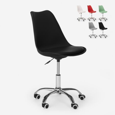 Tabouret de bureau design pivotant réglables en hauteur avec roues Octony
