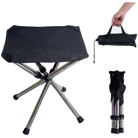HONGFENG Chaise Pliante dextérieur Chaise de Pique-Nique Portable Tabouret de Camping en Aluminium avec Tabouret Pliant 