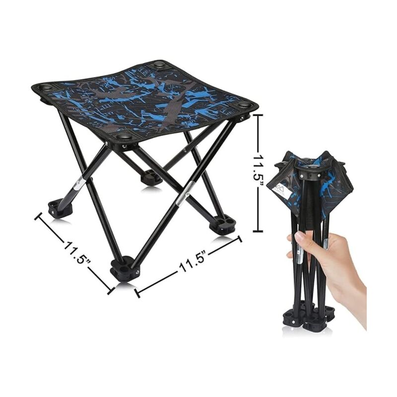 Tabouret de Camping Tabouret Pliant Portable Chaise Portable Mini Tabouret Pliable Tabouret de pêche pour Adultes Pêche Randonnée Jardinage