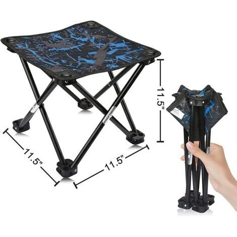 Tabouret de Camping Tabouret Pliant Portable Chaise Portable Mini Tabouret Pliable Tabouret de pêche pour Adultes Pêche Randonnée Jardinage