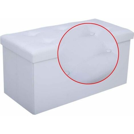 Tabouret de cube pouf pliable banc coffre rangement boîte de rangement 76x38x38